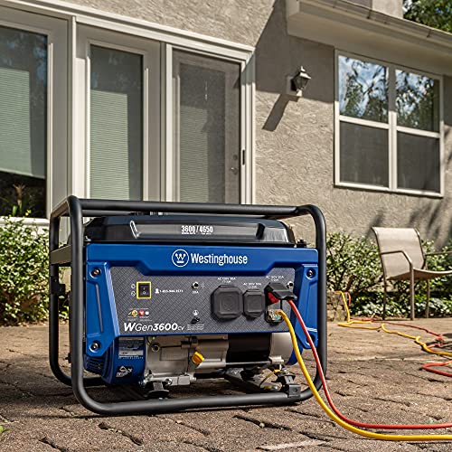Westinghouse 4650 Peak Watt Portable Generator, RV Ready 30A Outlet, Gas Powered, CO Sensor