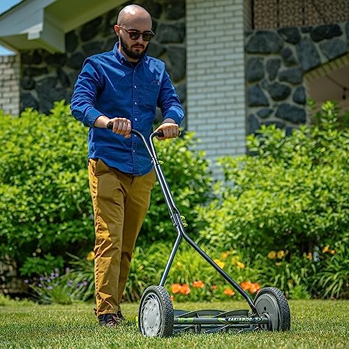 Earthwise 1715-16EW 16-Inch 7-Blade Push Reel Lawn Mower, Grey