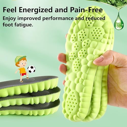 Scazu Pickleball Insoles for Women Men, 4D Comfort Breathable Cloud Cushion Memory Foam Inserts (1 Pair, Men 6.5-7.5 / Women 8-9)