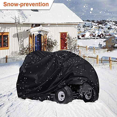 Riding Lawn Mower Cover, Waterproof Tractor Cover Fits Decks up to 54",Heavy Duty 420D Polyester Oxford, Durable, UV, Water Resistant Covers for Your Rider Garden Tractor Outdoor Lawn Mower Storage