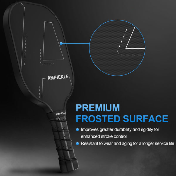 AMPICKLE Pickleball Paddle,Fiberglass Pickleball Paddles Set,Frosted Surface Pickleball Rackets, USAPA Standards，Oversized Sweet Spot Pickle Ball Paddle for Indoor Outdoor