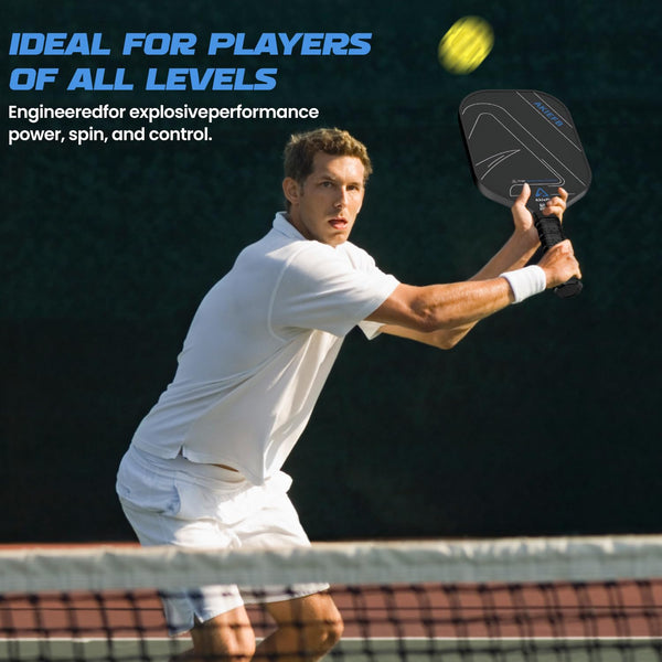 Akiefb Pickleball Paddles, Carbon Fiber T700 Pickleball Paddles with a 16mm Polypropylene Honeycomb Core，Increased Power for Enhanced Spin & Control,Comfortable Style Grip（Cold-Pressed