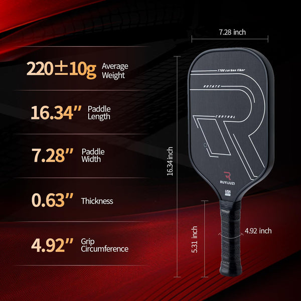 T700 Carbon Fiber Pickleball Paddle - 16mm Honeycomb Core for High Spin & Power | Professional Fine Matte Finish | All-Rounder Paddle for Control & Touch