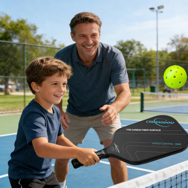 Pickleball Paddles, Multi-Layer T700 Textured Carbon Fiber Pickleball Paddle, 2-Types of Thickenesses, USAPA Approved Carbon Fiber Surface Pickle Ball Paddle, Strong Power, Stability and Spin Surface