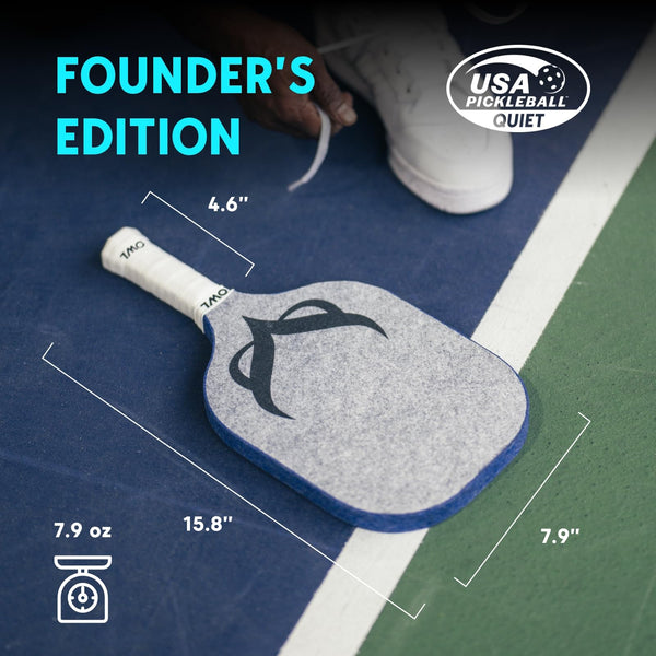 OWL Sport Pickleball Paddle, Founder’s Limited Edition - CX, USAPA Pro Tournament Approved, Over 50% Noise Reduction, Elite Performance Paddle, Large Sweet-spot with Elite Spin & Control