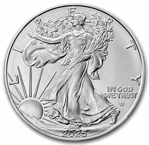 2025 - American Silver Eagle 1 oz Bullion Coin with Certificate of Authenticity $1 Seller Uncirculated