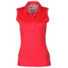Nike Women's Dri-Fit Textured Sleeveless Golf Polo-Light Fusion Red-XS