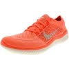Nike Womens Free Rn Flyknit 2018 Low Top Lace Up Running, Orange, Size 7.0
