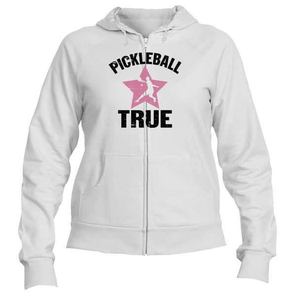 Pickleball True "RockStar" Full Zip Fleece Hooded Sweatshirt - Women's [product _type] Pickleball True - Ultra Pickleball - The Pickleball Paddle MegaStore