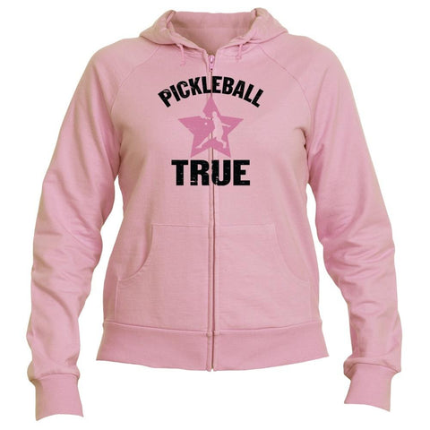 Pickleball True "RockStar" Full Zip Fleece Hooded Sweatshirt - Women's [product _type] Pickleball True - Ultra Pickleball - The Pickleball Paddle MegaStore