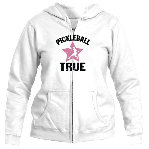 Pickleball True "RockStar" Full Zip 50/50 Hooded Sweatshirt - Women's [product _type] Pickleball True - Ultra Pickleball - The Pickleball Paddle MegaStore