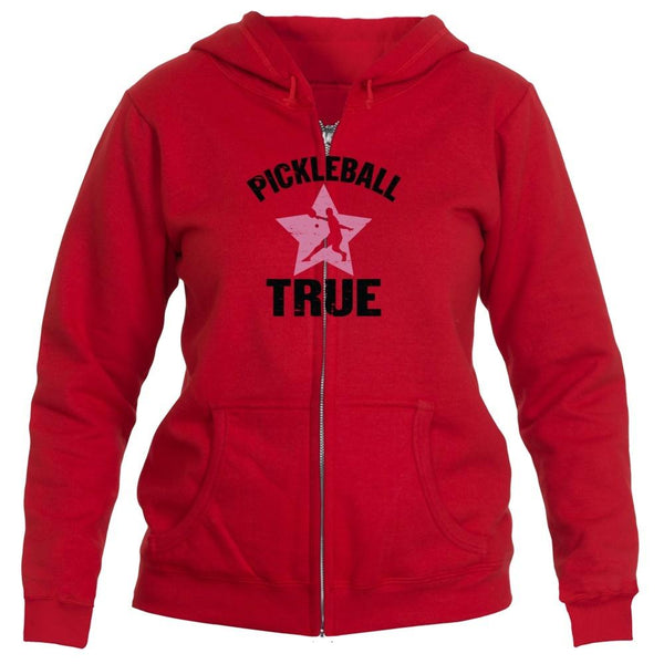 Pickleball True "RockStar" Full Zip 50/50 Hooded Sweatshirt - Women's [product _type] Pickleball True - Ultra Pickleball - The Pickleball Paddle MegaStore