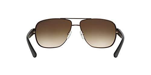 Armani Exchange Men's Metal Man Sunglass Aviator, Satin Brown/Dark Olive, 62 mm