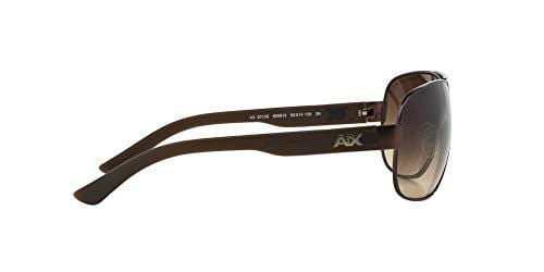 Armani Exchange Men's Metal Man Sunglass Aviator, Satin Brown/Dark Olive, 62 mm