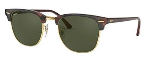 Ray-Ban RB3016 Clubmaster Classic Unisex Sunglasses (Tortoise Frame/Green G-15 Lens W0366, 51)