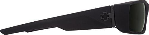 Spy Optic Hielo 670375973864 Polarized Flat Sunglasses, 56 mm (Soft Matte Black/Happy Gray/Green Polar)