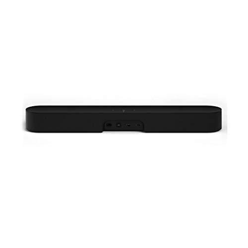 Sonos All-New Beam - Compact Smart TV Soundbar with Amazon Alexa Voice Control Built-in. Wirelesshome Theater and Streaming Music in Any Room. (Black) + 4K UHD High Speed HDMI Cable 9 Feet, Black