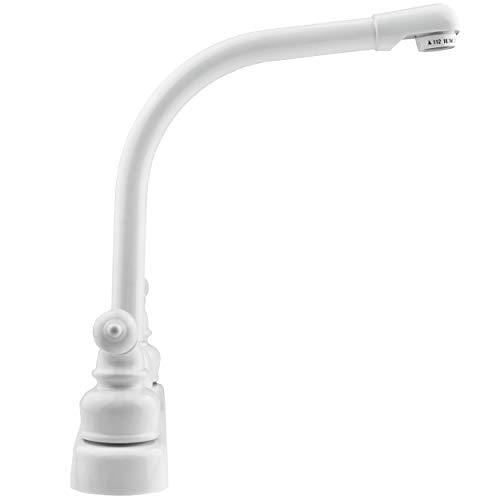 Dura Faucet - Kitchen Faucet for RV - Hi-Rise - Classical Levers - Recreational Vehicles, Motorhome, 5th (Fifth) Wheel, Travel Trailer Replacement Faucet (White)