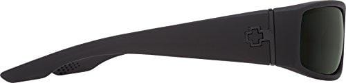 Spy Optic Men Cooper Rectangular, Soft Matte Black/Happy Gray/Green Polar, 56 mm
