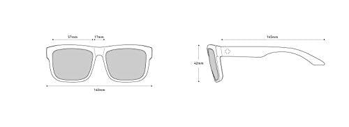 Spy Optic Discord Square, Soft Matte Black/Happy Gray/Green Polar, 57 mm