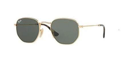 Ray-Ban RB3548N HEXAGONAL 001 54M Gold/Green Sunglasses For Men For Women