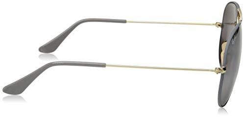 Ray-Ban Men's Classic Aviator Sunglasses, Gold on Top Matte Grey, 54.5 mm