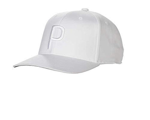 Puma Golf 2018 "P" Snapback Hat (One Size), Bright White / White