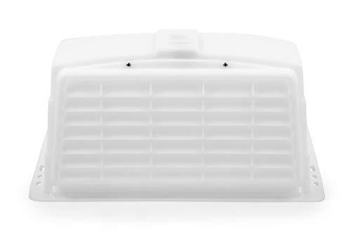 Camco RV Roof Vent Cover, Opens For Easy Cleaning, Aerodynamic Design, Easily Mounts to RV With Included Hardware - (White) (40431)