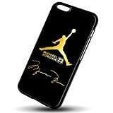 Air Jordan Treasure in Gold Logo for iPhone 6/6s Black Case