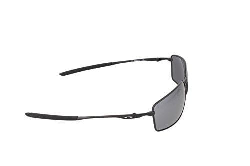 Oakley Square Wire Non-Polarized Iridium Rectangular Sunglasses,Polished Black,60 mm