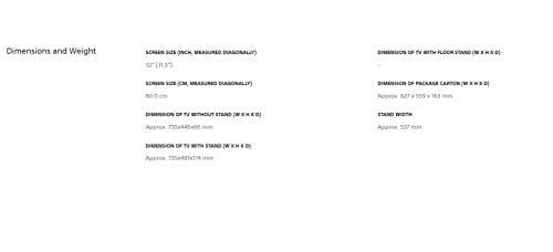 Sony KDL32W600D 32-Inch HD Smart TV - Black