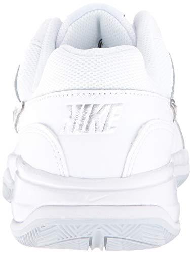 Nike Women's Court Lite Tennis Shoe, White/Metallic Silver/Medium Grey, 9 Regular US