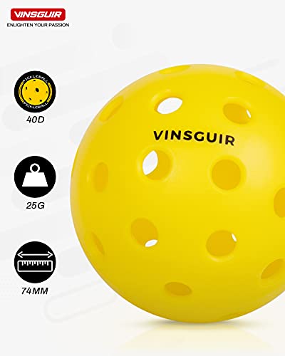 Vinsguir Pickleball Set, 8 Pack Pickleballs, USAPA Standard Pickle Balls, Pickleball Outdoor Balls, Competition Outdoor Pickle-Ball Balls, Paddle Balls for Outdoor Courts, with 2 Paddleball Mesh Net
