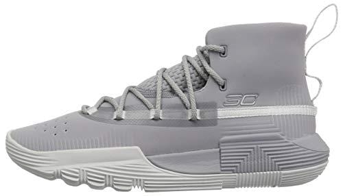 Under Armour Boys' Grade School SC 3Zer0 II Basketball Shoe, 101/Steel, 6.5