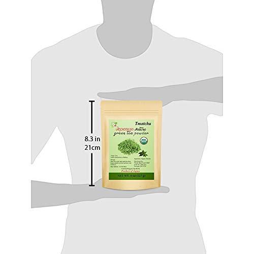 Tmatcha Organic Japanese Matcha Green Tea Powder USDA Organic Certification Culilary Grade Gluten Free & Vegan 8 oz(227 g)