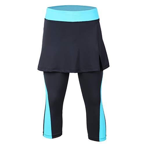 ANIVIVO Women Tennis Legging, Skirted Capri Leggings Tennis Pants for Women& Sports Capri Skirted Leggings Sports Skirted Leggings(Blue,XL) [product _type] ANIVIVO - Ultra Pickleball - The Pickleball Paddle MegaStore
