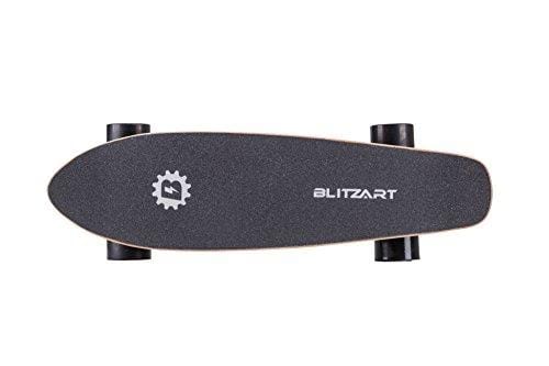 Blitzart Mini Flash 28" Electric Skateboard Electronic Hub-Motor 2.8" Wheel E-Skateboard (Black)