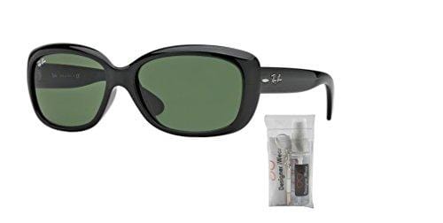 Ray-Ban RB4101 JACKIE OHH 601 58M Black/Green Sunglasses For Men For Women