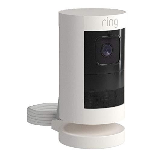 Ring Stick Up Cam Wired HD Security Camera with Two-Way Talk, Night Vision, White, Works with Alexa