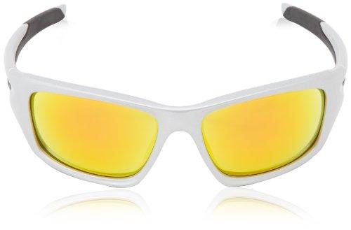 Oakley Valve Polarized Iridium Rectangular Sunglasses,Silver,60 mm