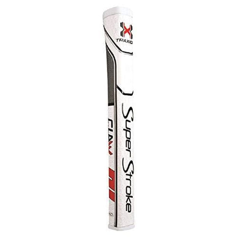 SuperStroke Traxion Claw 2.0 Golf Putter Grip - White/Red/Grey