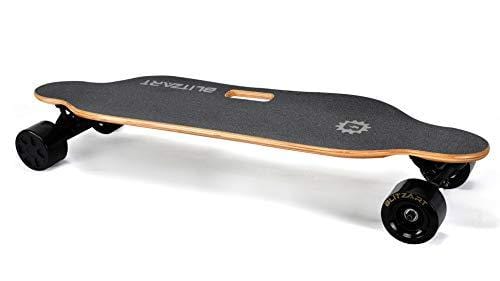 BLITZART Tornado 38" Electric Longboard E-Skateboard Motorized Electronic 17mph Hub-Motor 3.5" PU Wheels (Black)