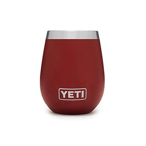YETI Wine Rambler 10 oz Stainless Steel Vacuum Insulated Tumbler, Brick Red