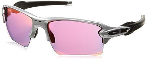 Oakley Men's Flak 2.0 XL Non-Polarized Iridium Rectangular Sunglasses, Silver, 59.0 mm