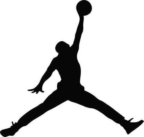 23 AIR Jordan Jumpman Logo Huge Wall Decal Sticker For Car Room Windows (23" inches (Black)
