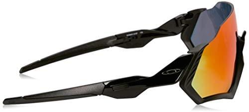 Oakley Men's Flight Jacket Non-Polarized Iridium Rectangular Sunglasses, Matte Black, 0 mm