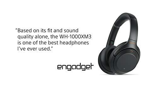 Sony Noise Cancelling Headphones WH1000XM3: Wireless Bluetooth Over the Ear Headphones with Mic and Alexa voice control - Industry Leading Active Noise Cancellation - Black