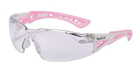 Bolle Safety RUSH+ Small 40254 Clear PC ASAF - Platinum Pink & White