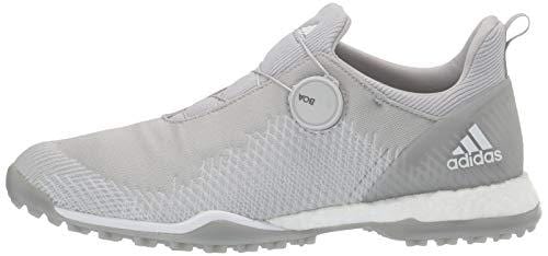 adidas Womens FORGEFIBER BOA Golf Shoe Grey Two/FTWR White/Silver Metallic 7.5 M US [product _type] adidas - Ultra Pickleball - The Pickleball Paddle MegaStore