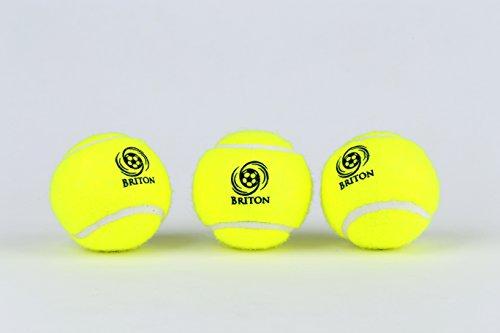 Briton Pressure Less Tennis Balls with Carrying Bag (Pack of 12)